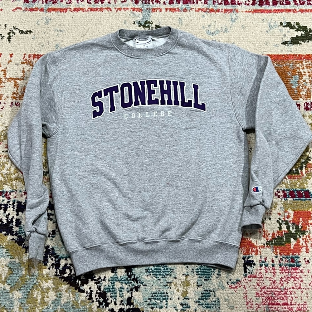 Stonehill College Seahawks Champion NCAA Crewneck Jumper Stitched Sweatshirt